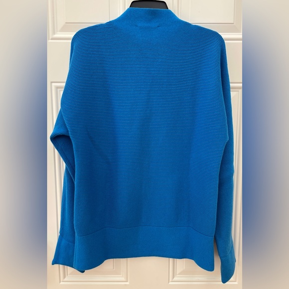EVERLANE The Lace-Up Smock Sweater Women’s S Blue Long Sleeves Wool Blend - Picture 6 of 8
